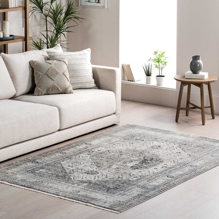 Nuloom Charvi Distressed Medallion Fringe Area Rug 4ft x 6ft 5in BDSN04E-406